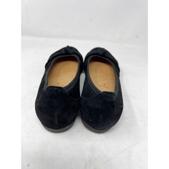 Gabor Loafer Hovercraft Laura Look Lovely‎ Suede Leather Ballet Women Black 6 - Picture 4 of 9